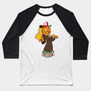 Hip Hop Death Pumpkin Baseball T-Shirt